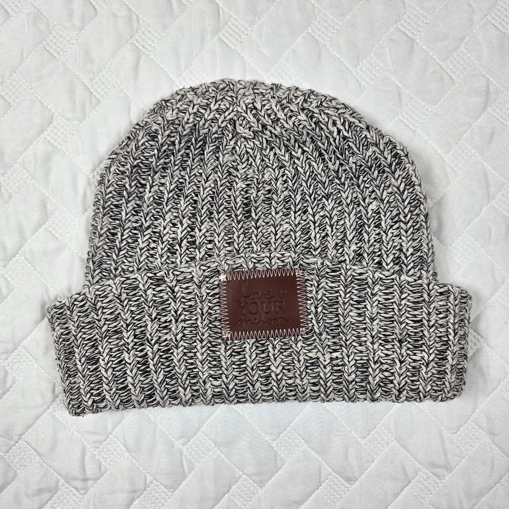 LOVE YOUR MELON GREY BEANIE HAT WINTER HAT